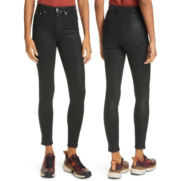 Rag & bone | nina high rise coated jeans - Picture 1 of 7